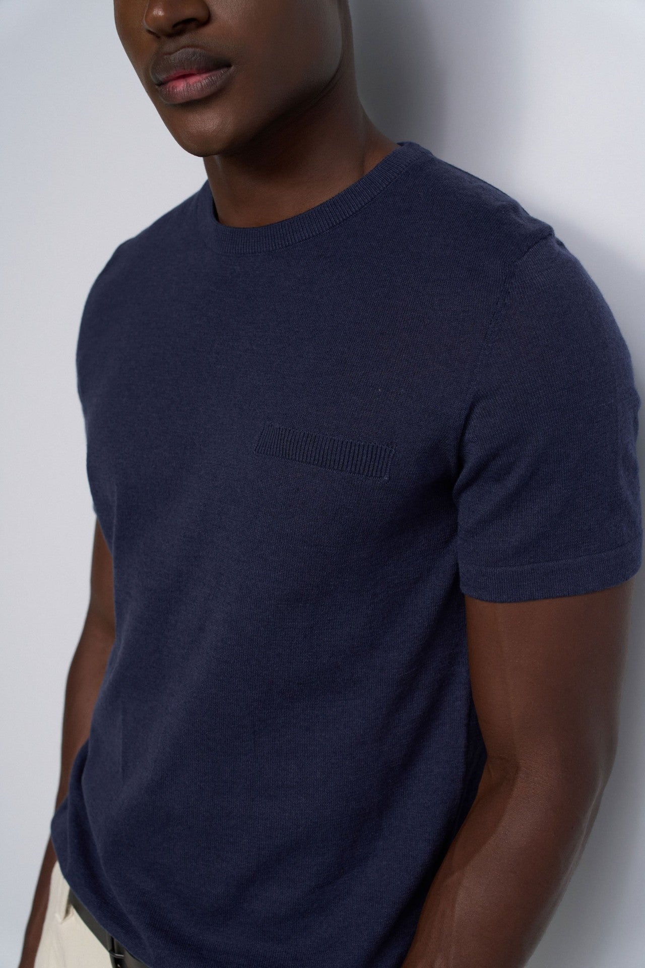 CAMISETA DE PUNTO TRICOTADO Ref: 21012012820 Color: Azul