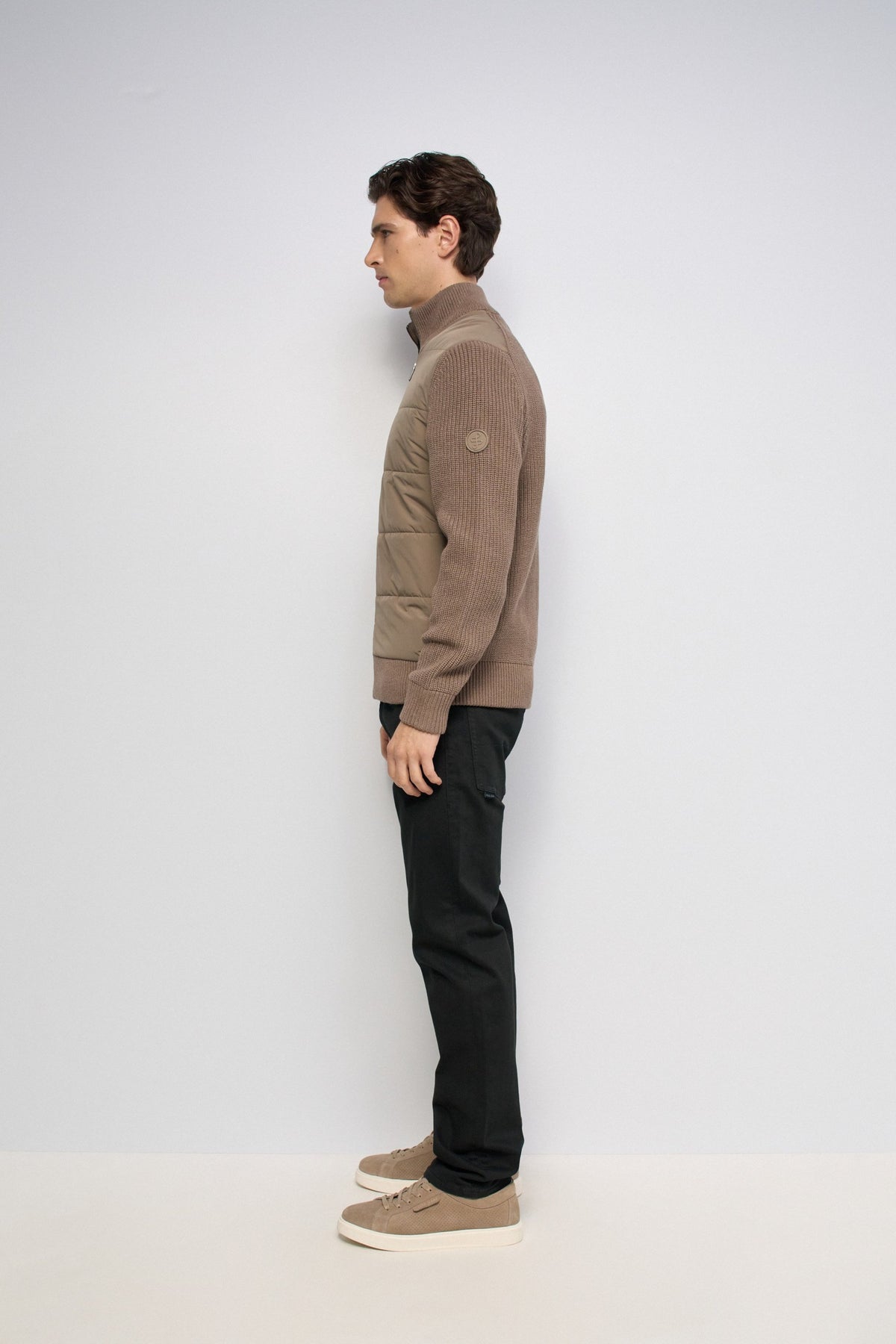 Chaqueta Salsa con mezcla de materiales