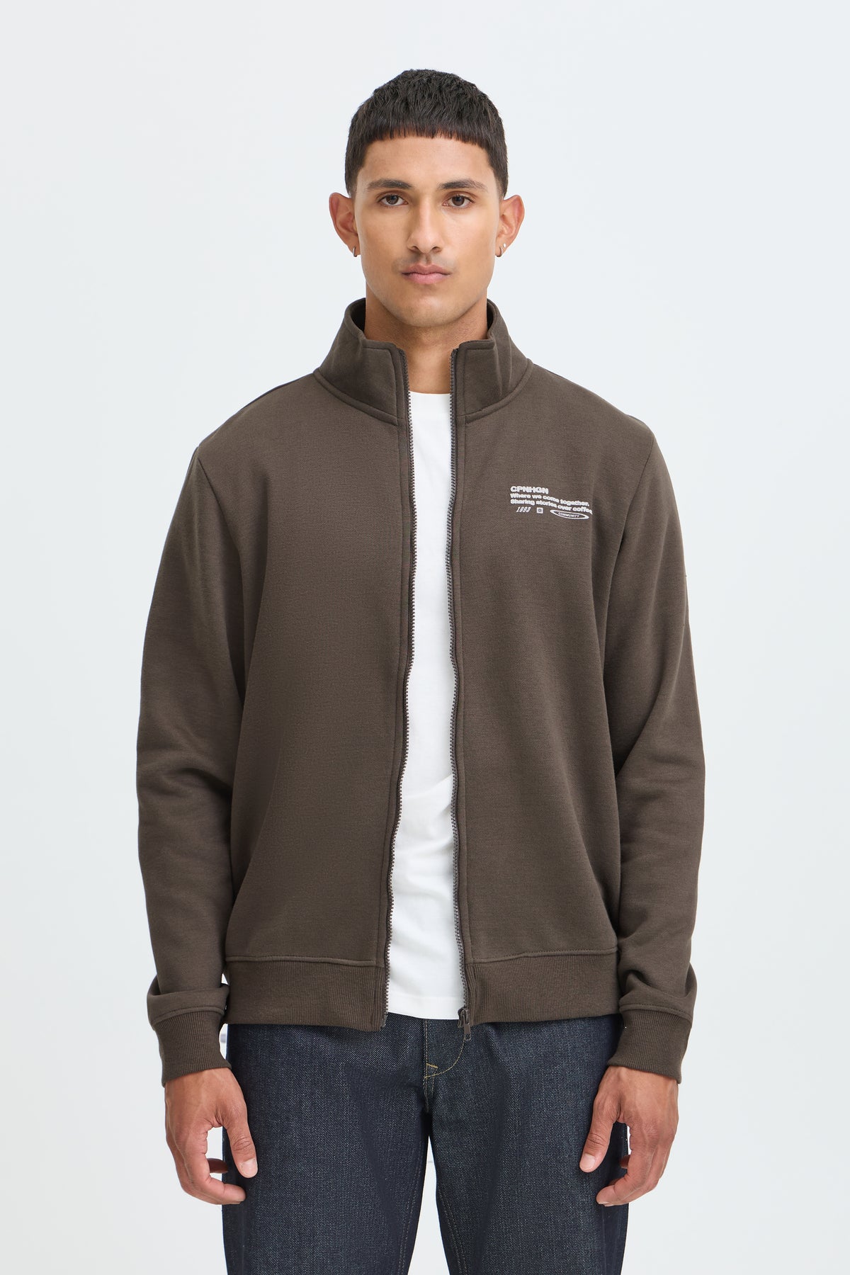 Sudadera Blend BHKenji Sweatshirt con cremallera marrón