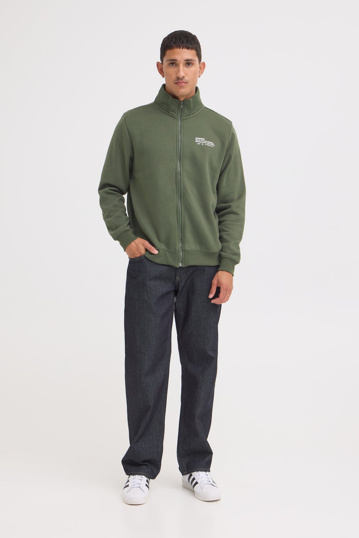 Sudadera Blend BHKenji Sweatshirt con cremallera verde