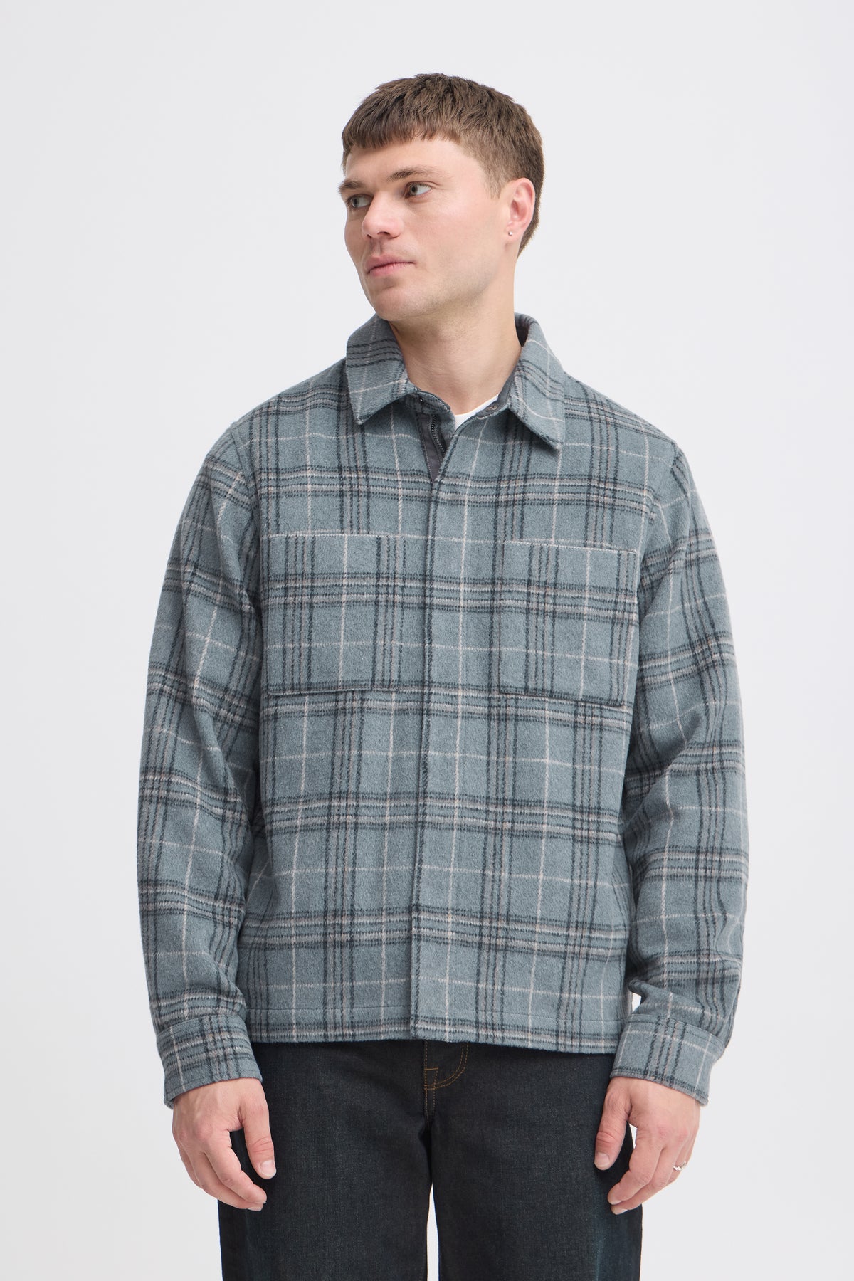 Sobrecamisa Blend de cuadros azul