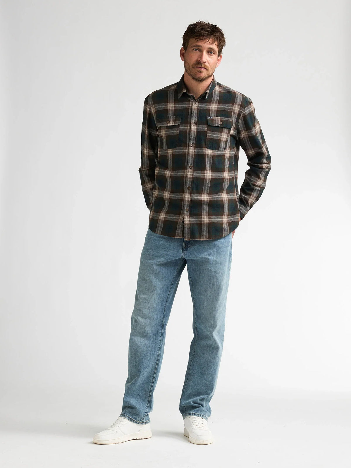 Camisa de cuadros descoloridos ironline