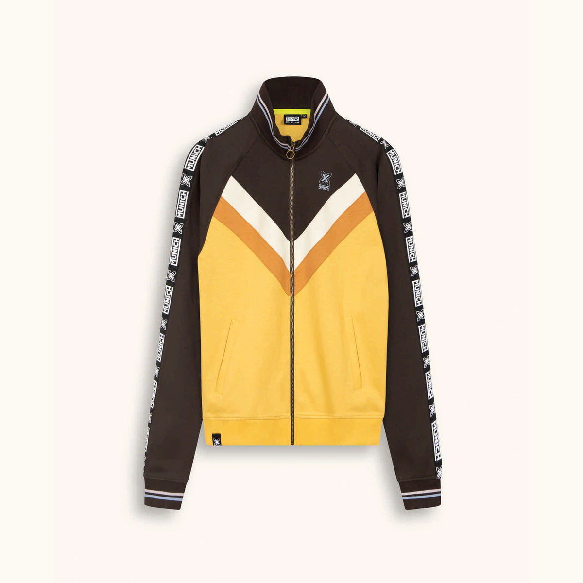 Chaqueta Deportiva Estilo Vintage Regular Fit Marrón y Amarillo JACKET SCUDETTO WHEAT