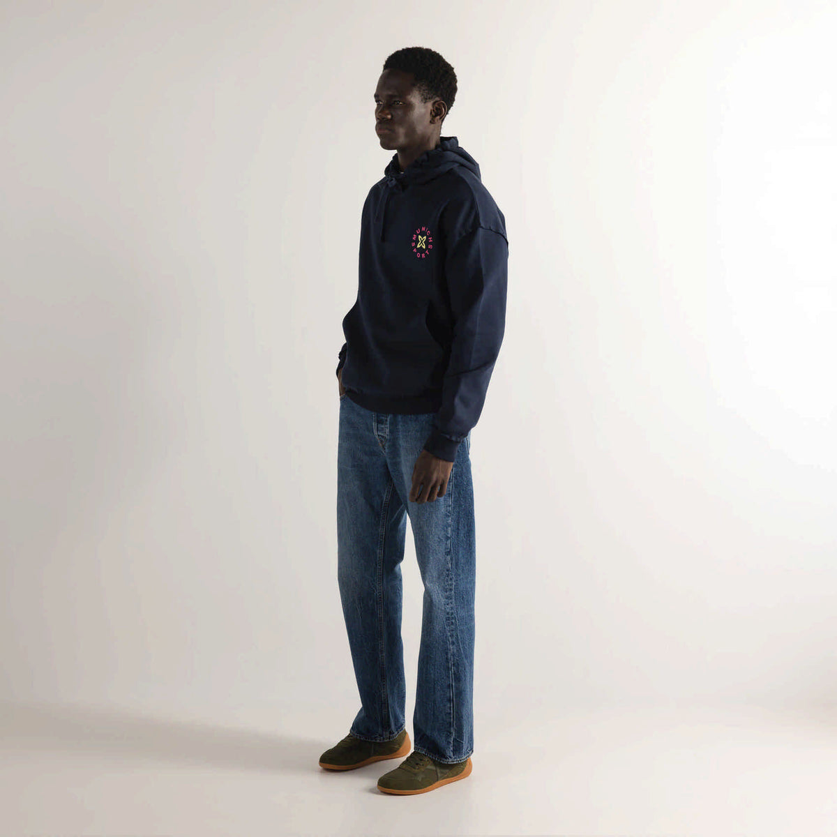 Sudadera Con Capucha Oversize Azul Marino Estampado Trasero HOODIE UP! NAVY