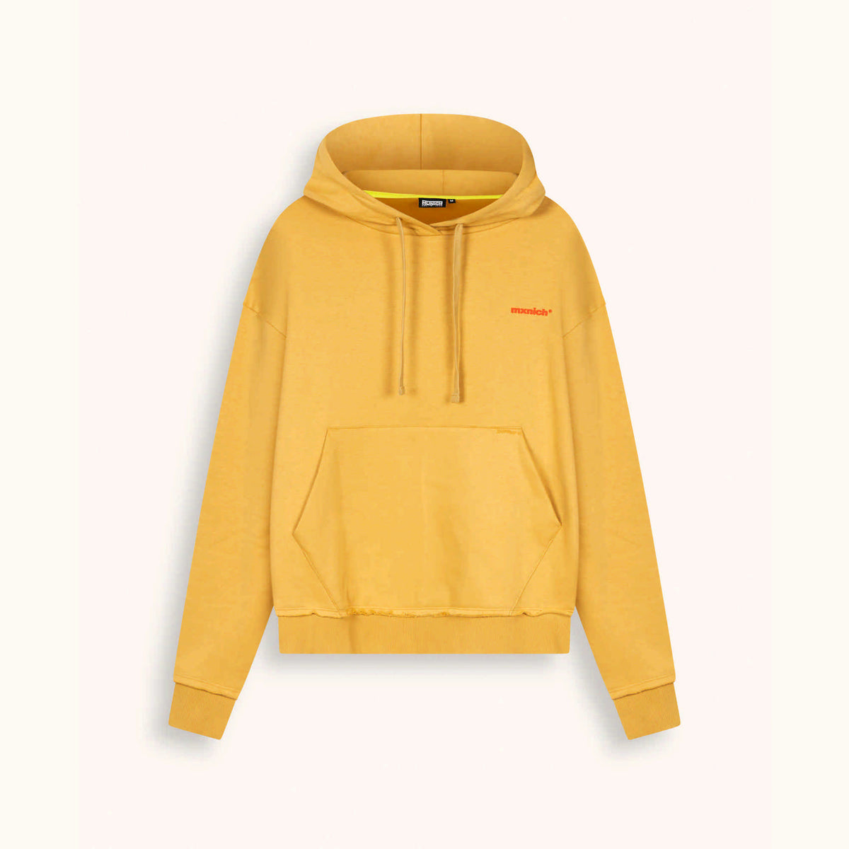 Sudadera Con Capucha Oversize Amarillo Mostaza Estampado Trasero HOODIE PATHS TAFFY