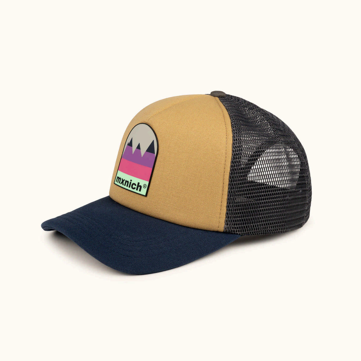 Gorra Estilo Trucker con Rejilla Transpirable Mostaza y Negra TRUCKER CAP STREEWEAR TREKKING MULTICOLOR