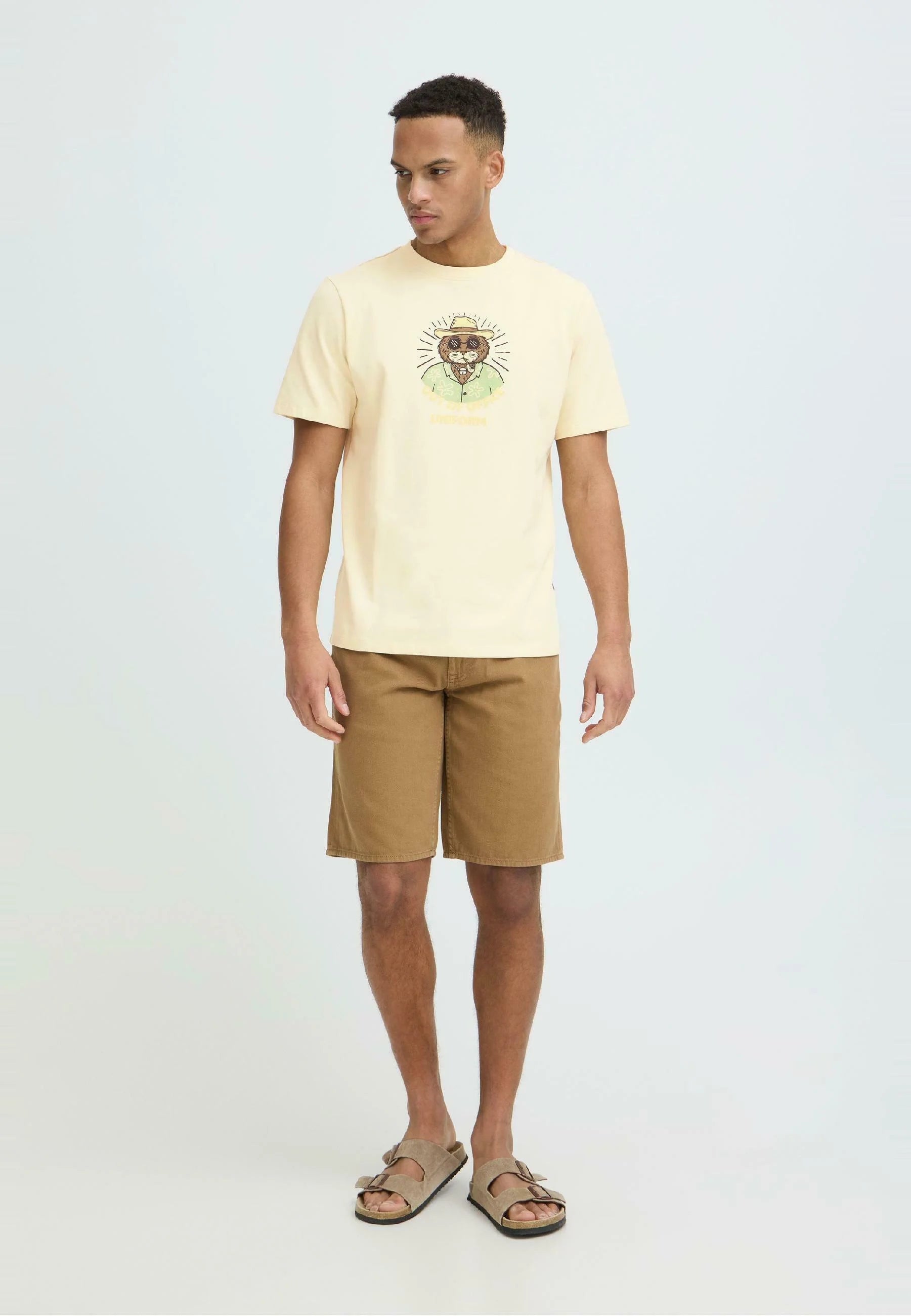 BHKARSTEN - Camiseta estampada - beaver bleachedsand