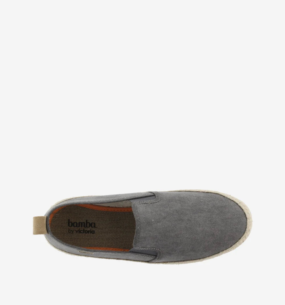 Zapatillas Victoria André elásticos lona lavada Gris