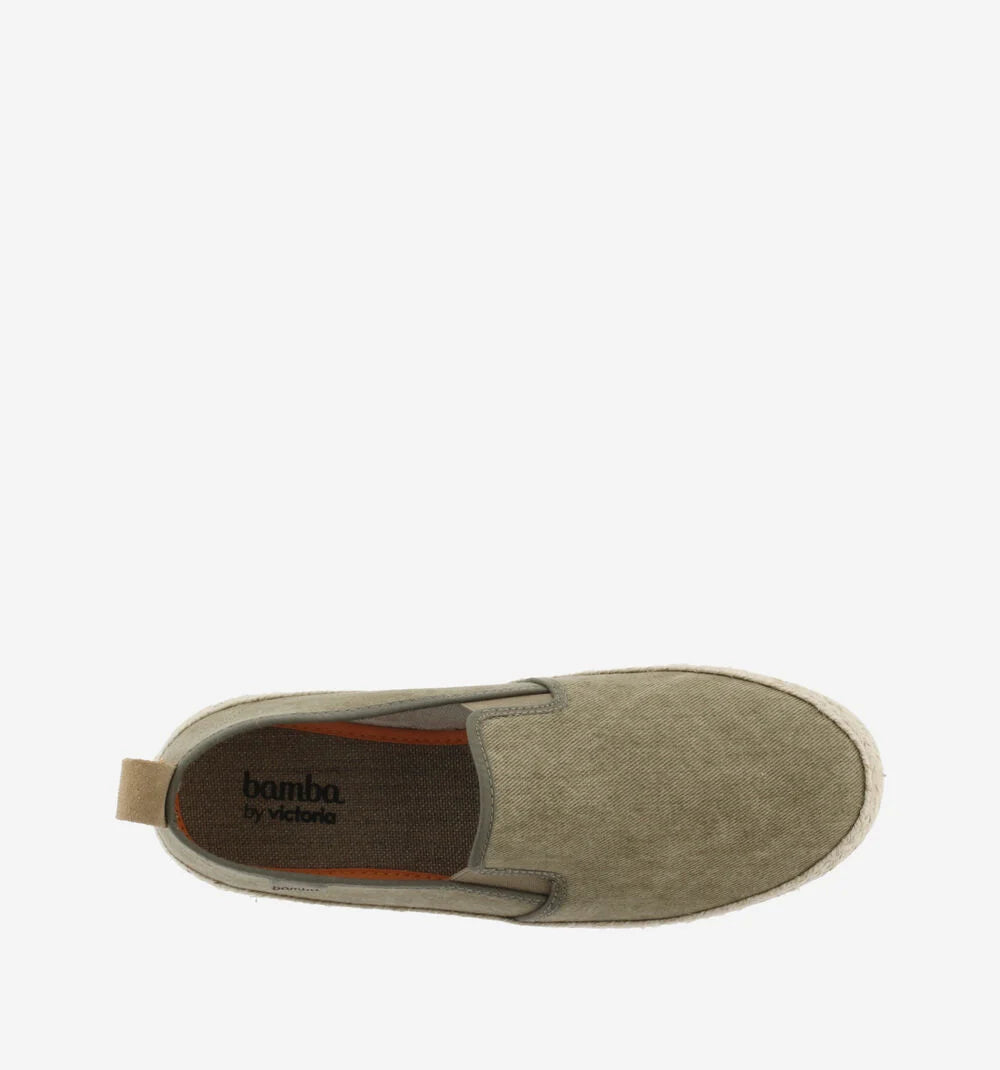 Zapatillas Victoria André elásticos lona lavada Taupé