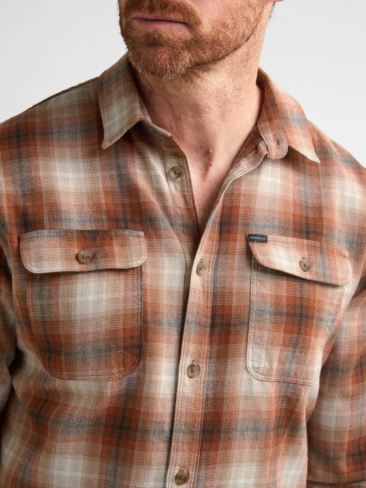 Camisa de cuadros descoloridos ironline
