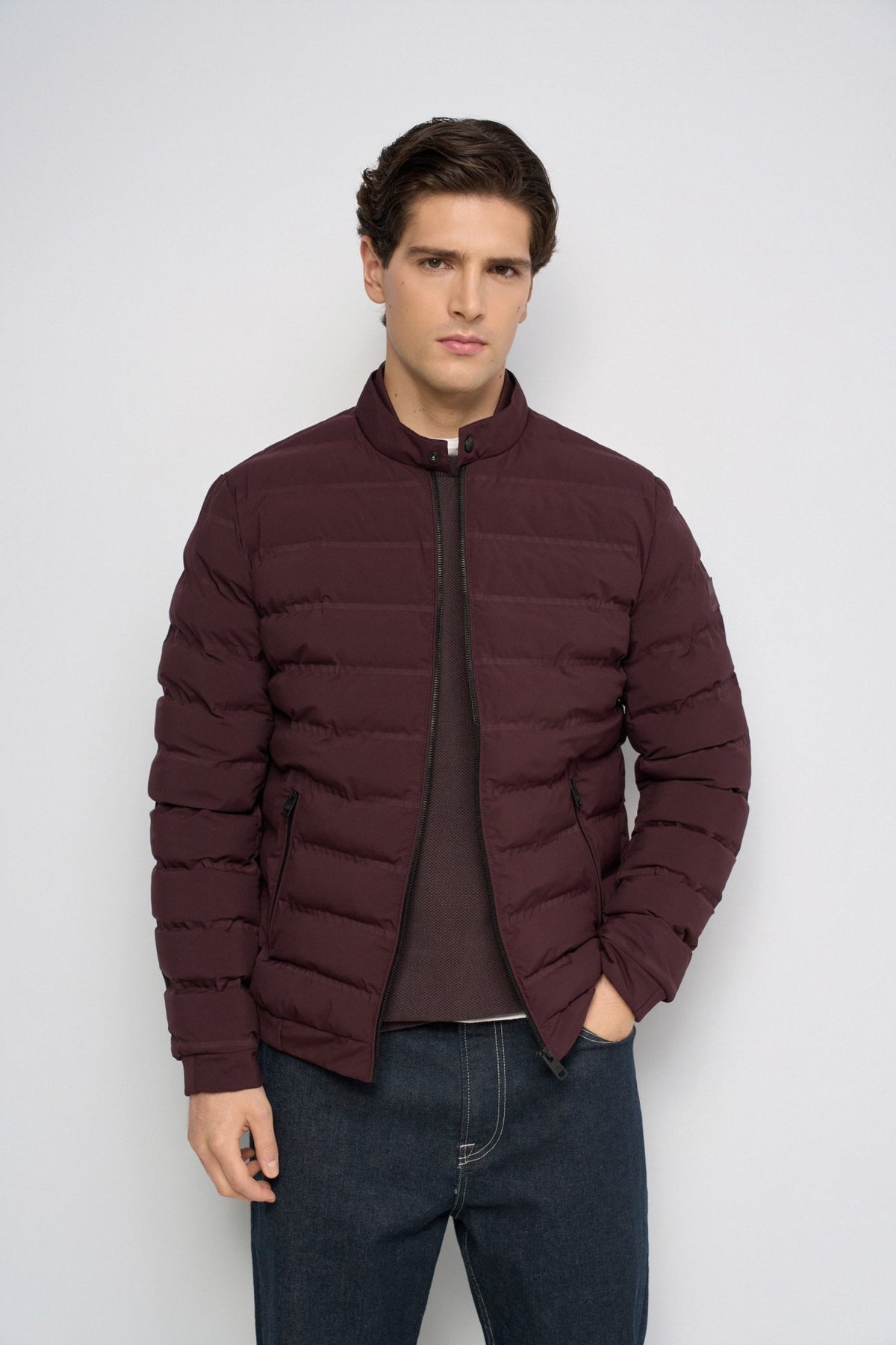Chaqueta acolchada Salsa Jeans color vino