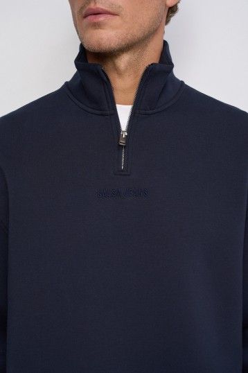 HALF ZIPPED COLLAR SWEATSHIRT