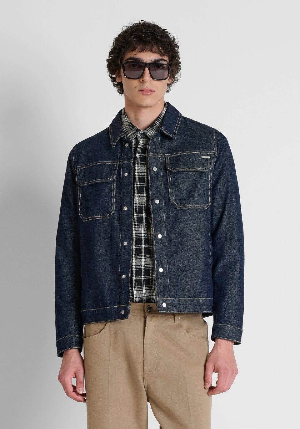 Abrigo "Ray" en denim azul slim fit