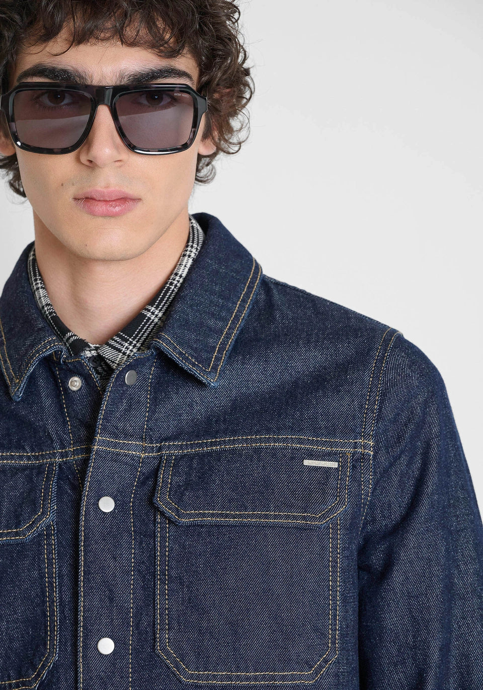 Abrigo "Ray" en denim azul slim fit
