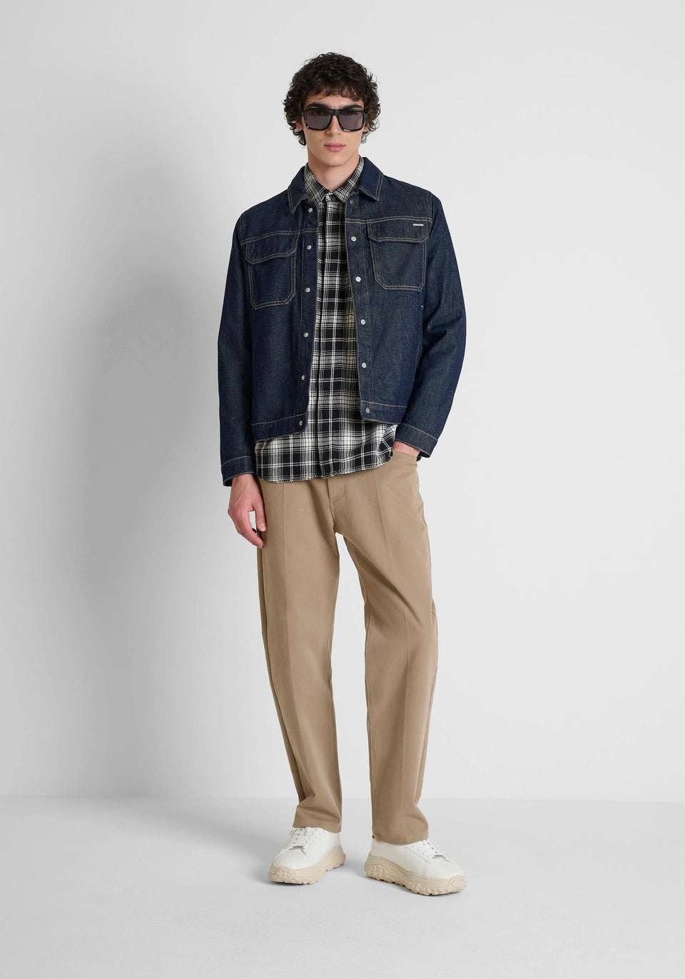 Abrigo "Ray" en denim azul slim fit
