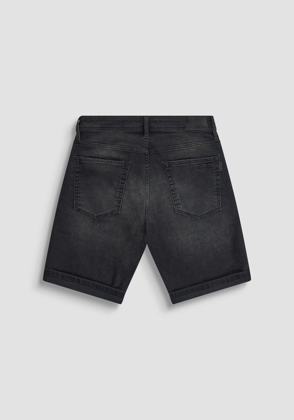 PANTALONES CORTOS SKINNY FIT «RANDY» DE TEJIDO VAQUERO ELÁSTICO NEGRO