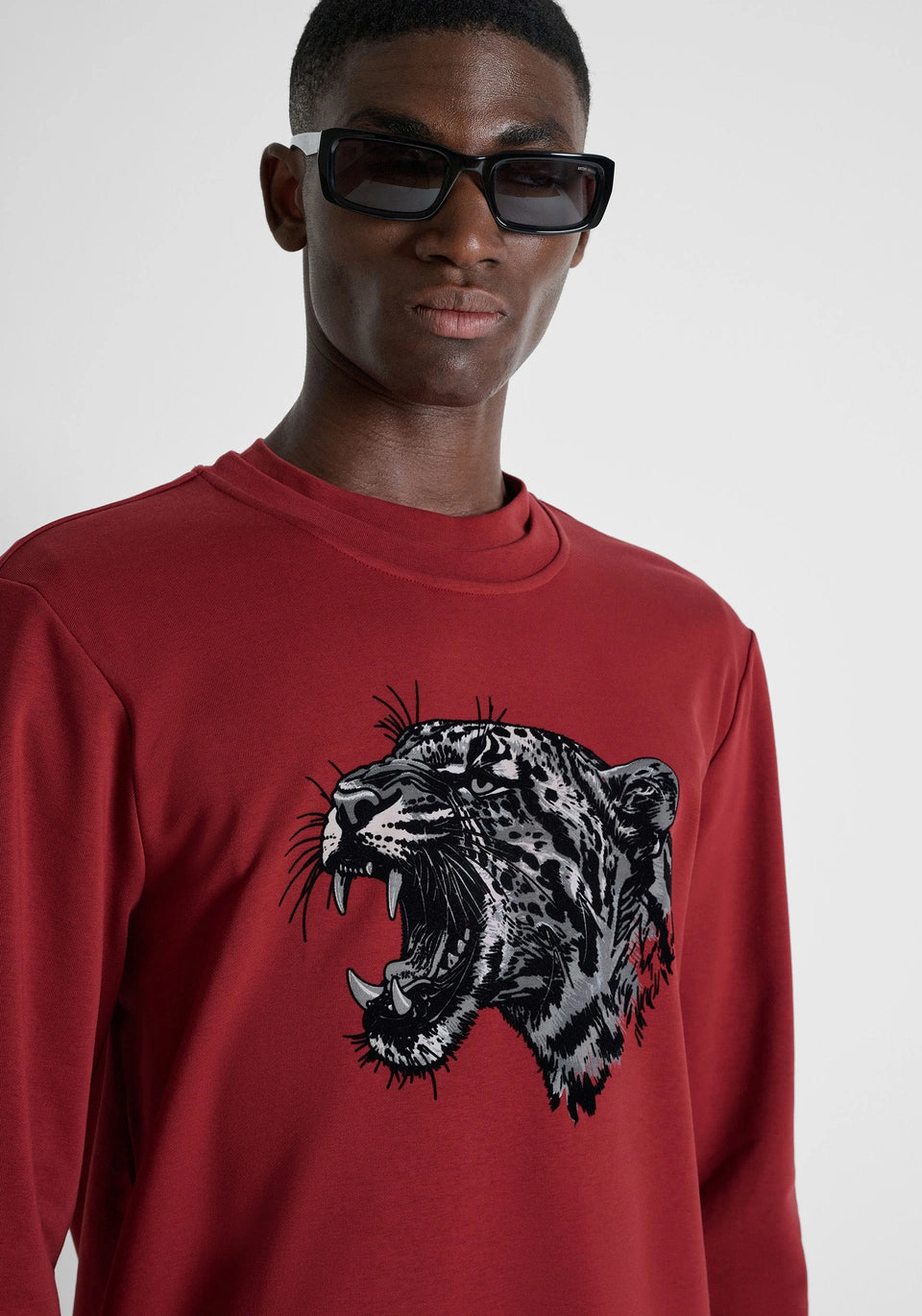 Sudadera tigre Antony Morato color vino
