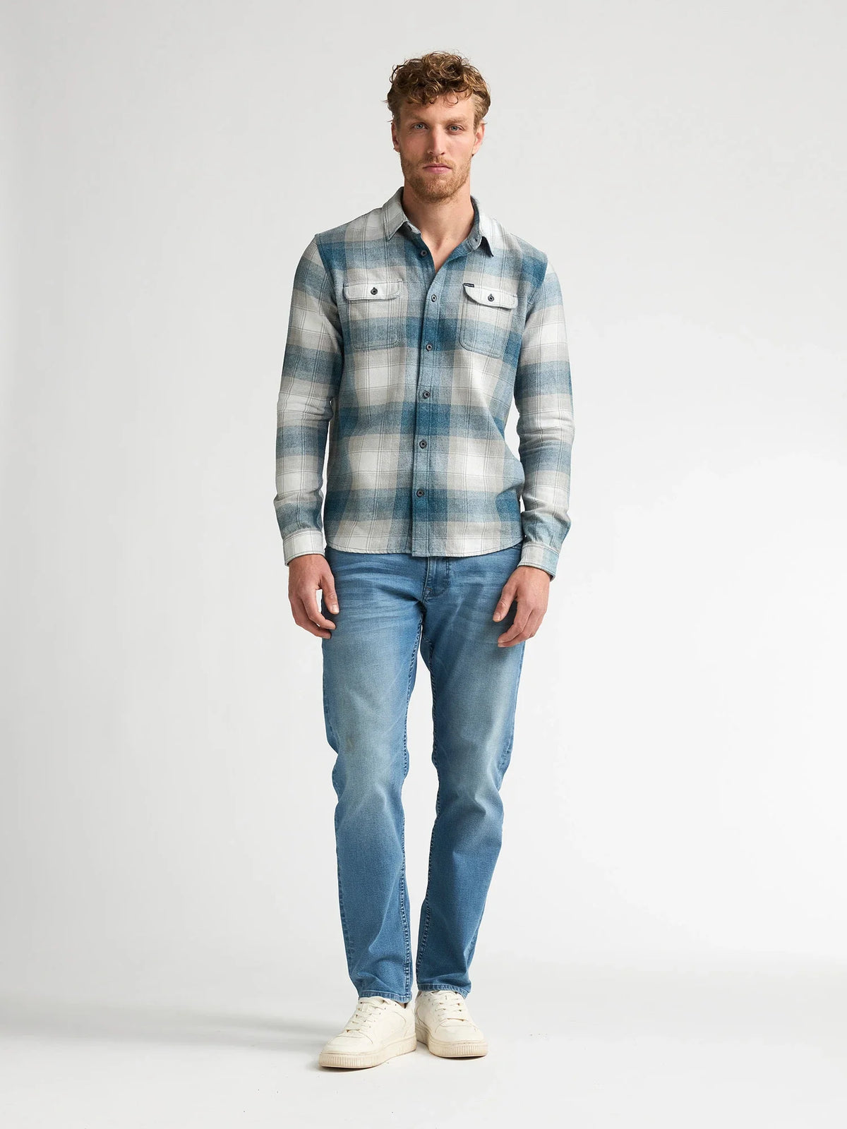 Camisa a cuadros de algodón ironmark