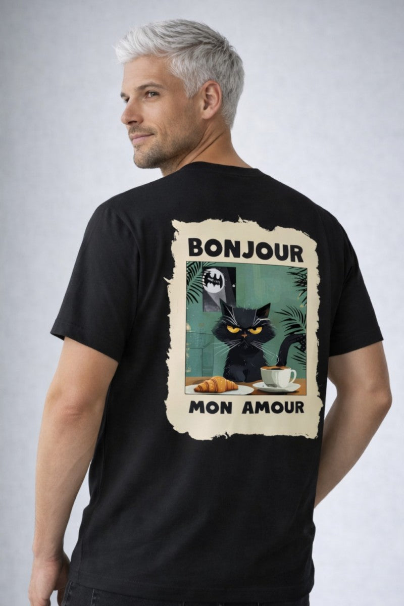 CAMISETA LA SAL BONJOUR NEGRO