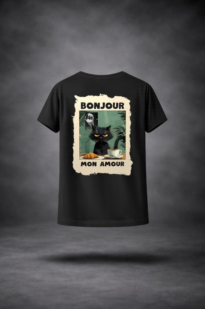 CAMISETA LA SAL BONJOUR NEGRO