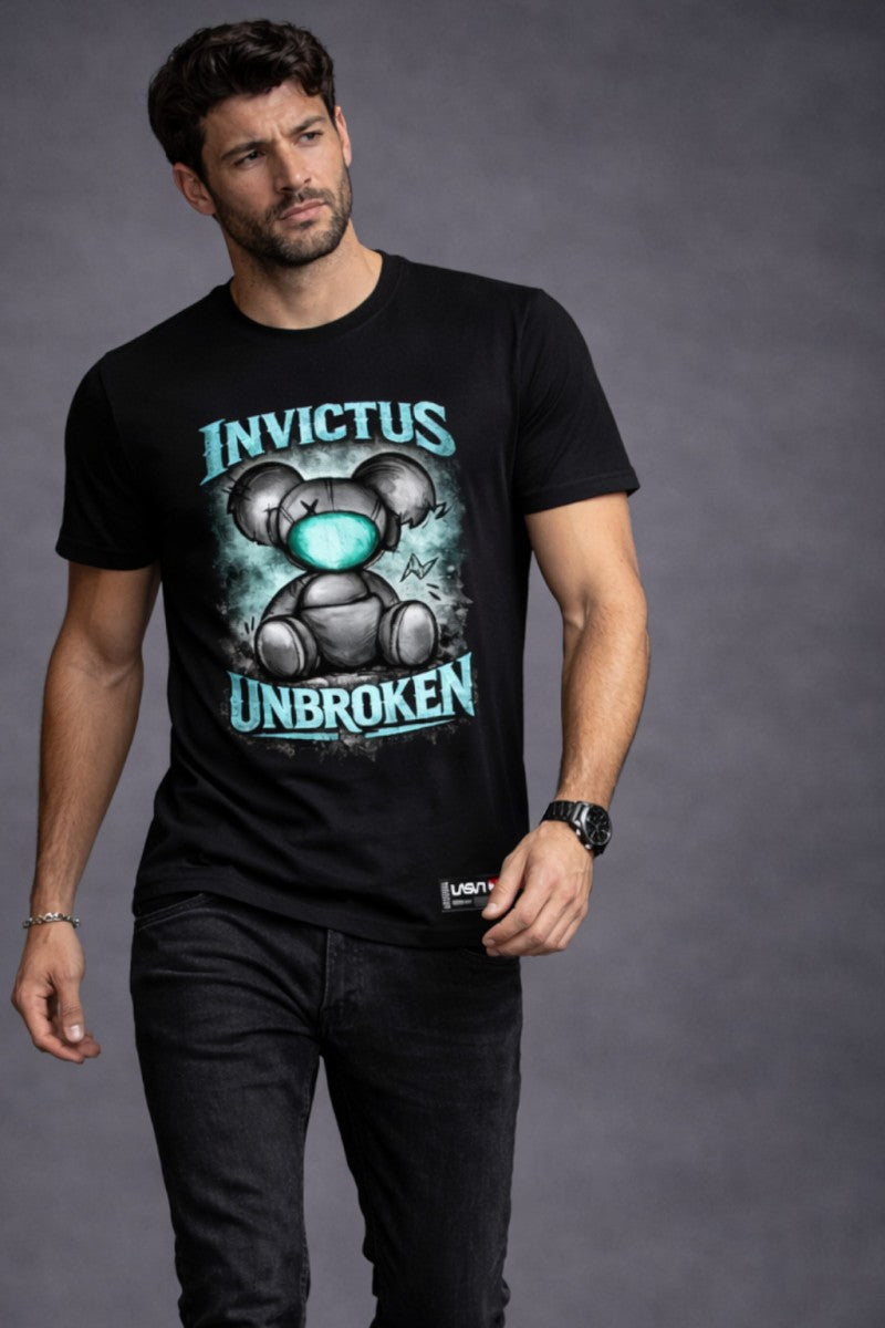 Camiseta de hombre LaSaL INVICTUS negro