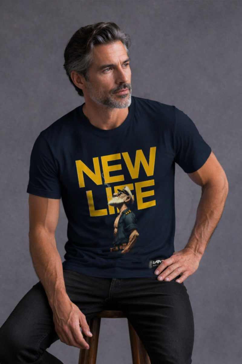 Camiseta de hombre LaSaL NEW LIFE azul marino