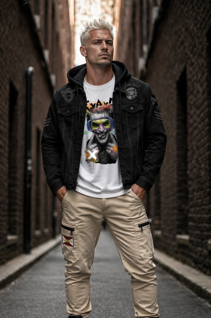 Cazadora vaquera de hombre LaSaL BLACK WOLF negro