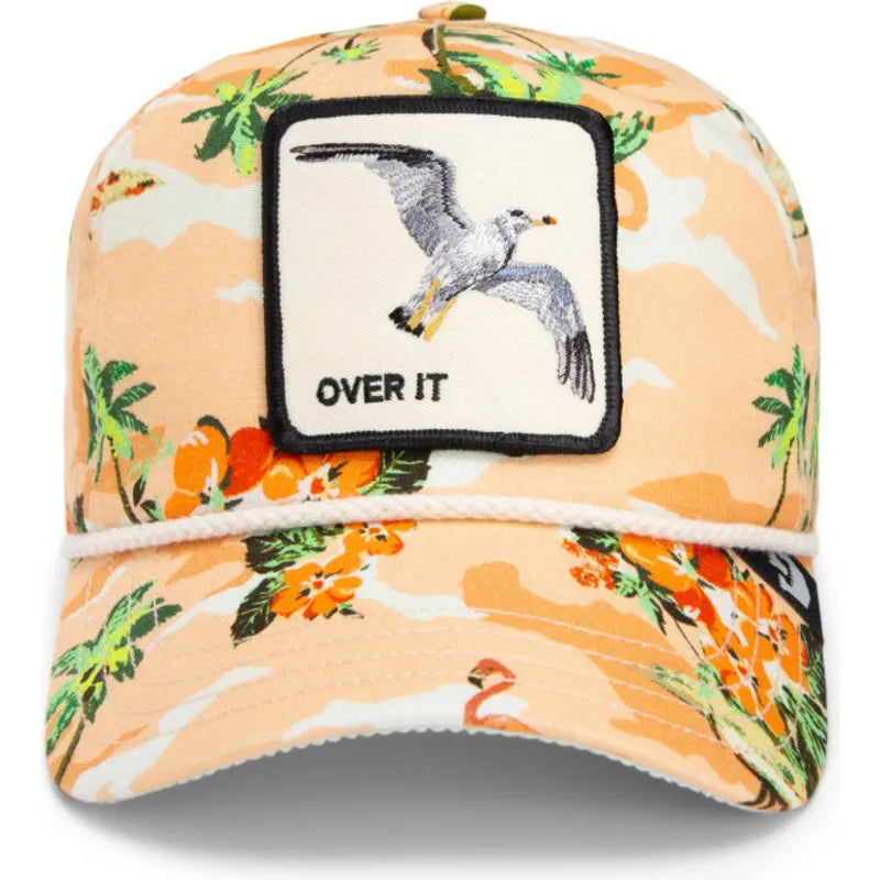 Gorra curva marrón snapback gaviota Over It Quittin’ Time Salty Rim The Farm de Goorin Bros