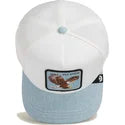Gorra trucker blanca y azul águila Fly High Denim The Farm de Goorin Bros.