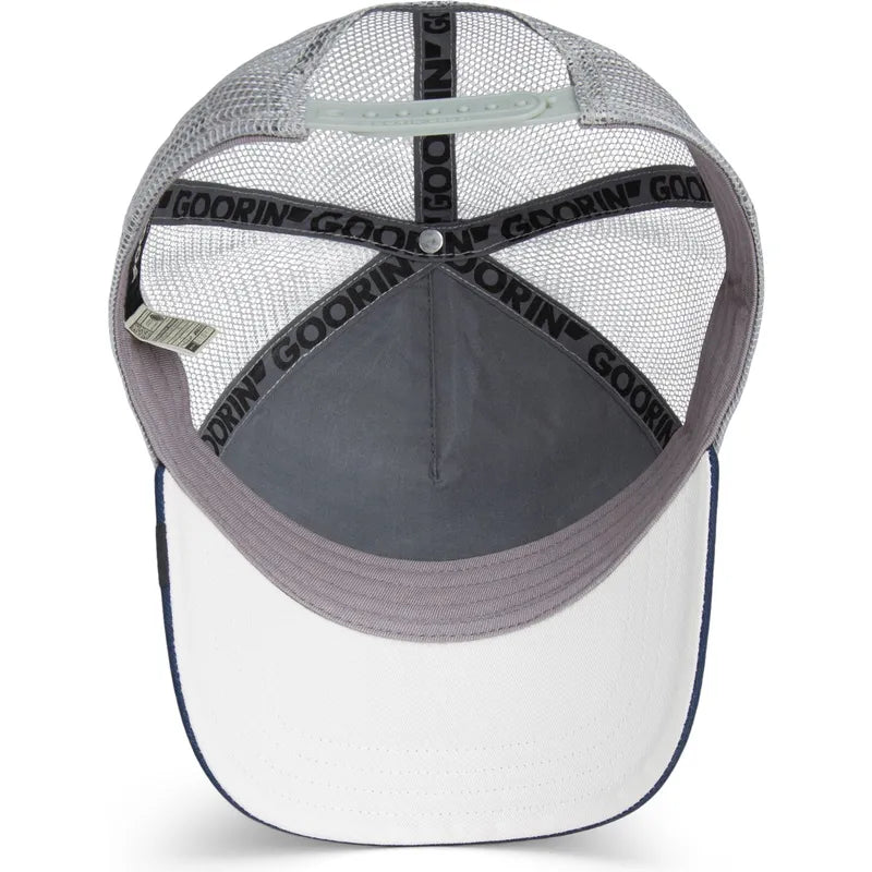 Gorra trucker gris y azul caballo The Boyz Sport The Farm de Goorin Bros.