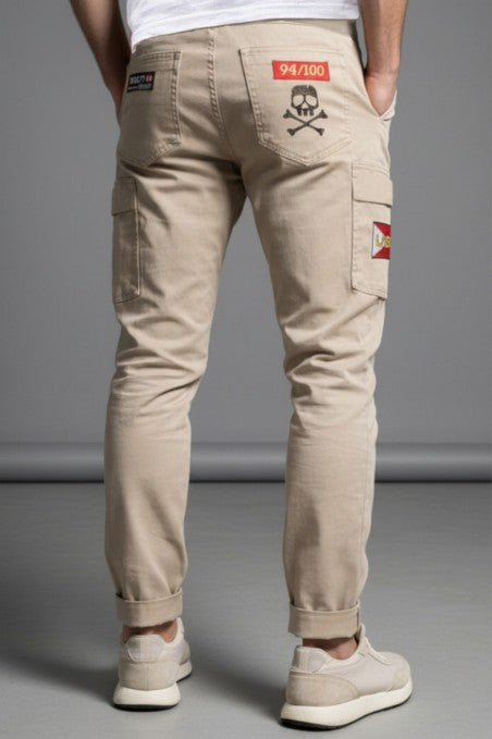 Jogger cargo LaSal Italy beige