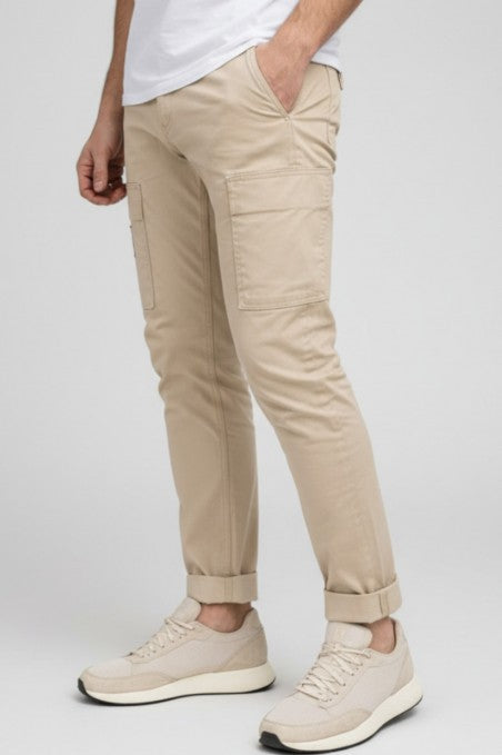 Jogger cargo LaSal Italy beige