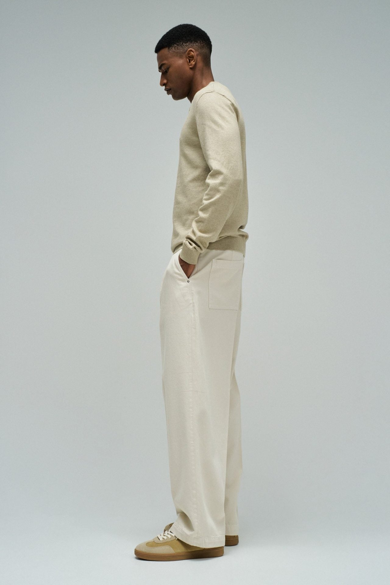 Jersey Salsa de punto con botones color Beige