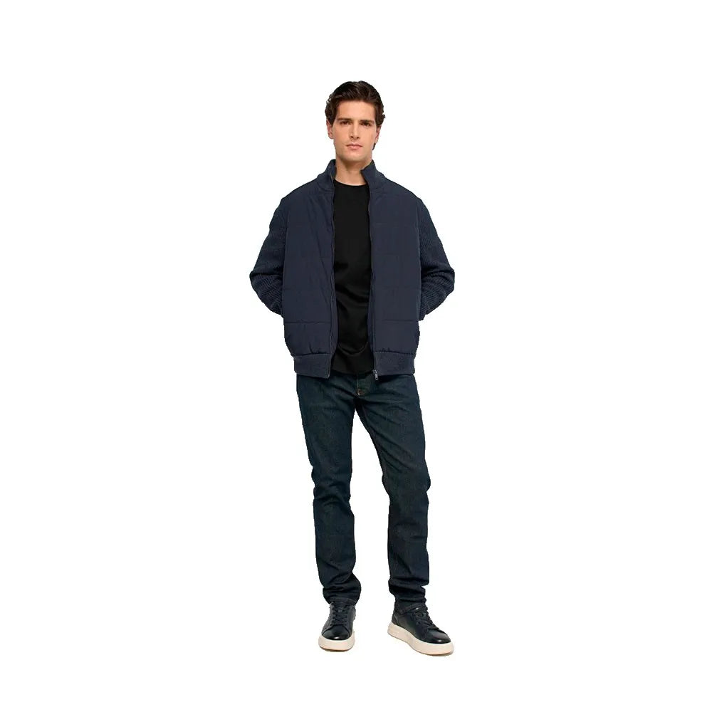 Chaqueta de punto Salsa con cremallera doble tejido Marino