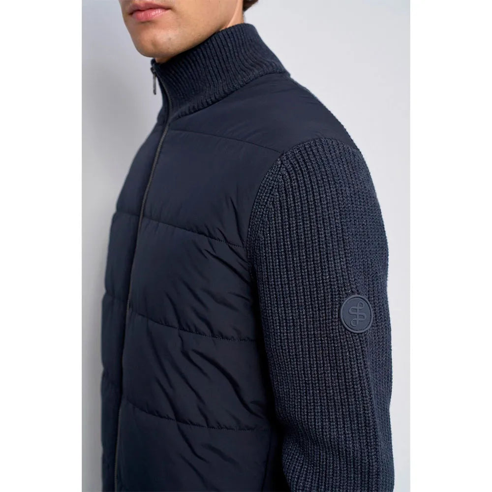 Chaqueta de punto Salsa con cremallera doble tejido Marino