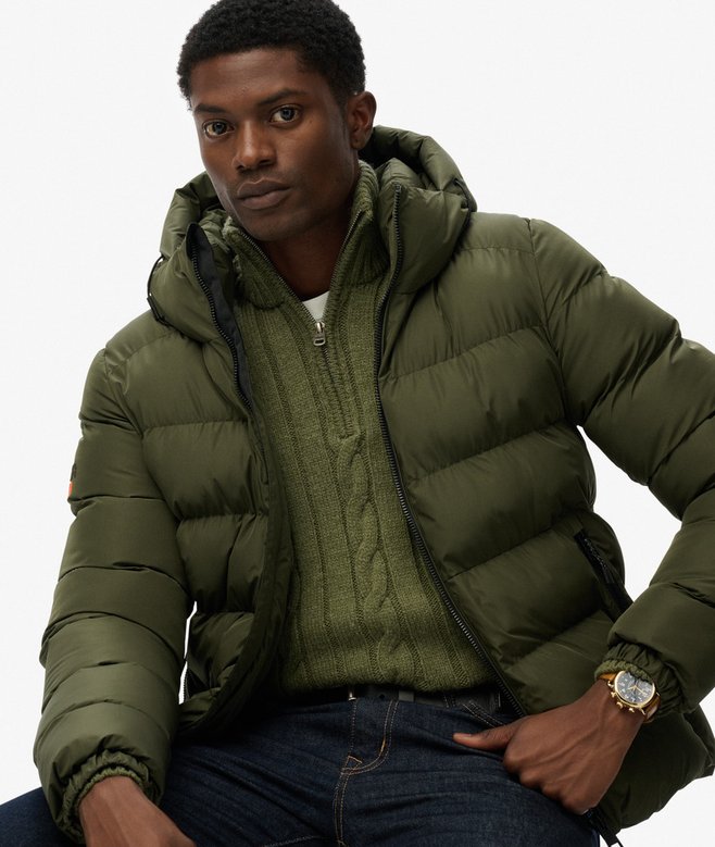 Chaqueta Acolchada Deportiva con Capucha
