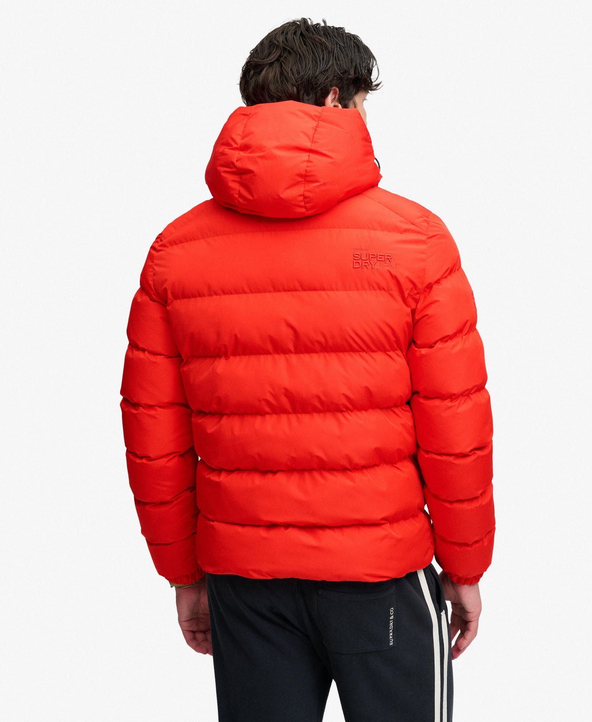 Chaqueta Acolchada Deportiva con Capucha roja