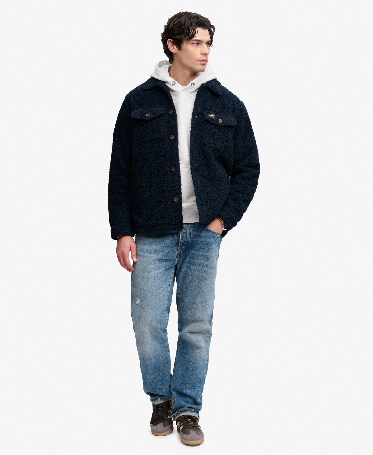 Sobrecamisa de Forro Polar Retro Marino