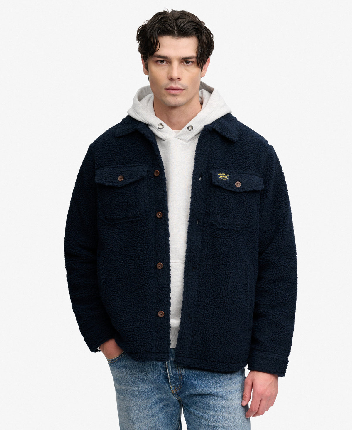 Sobrecamisa de Forro Polar Retro Marino