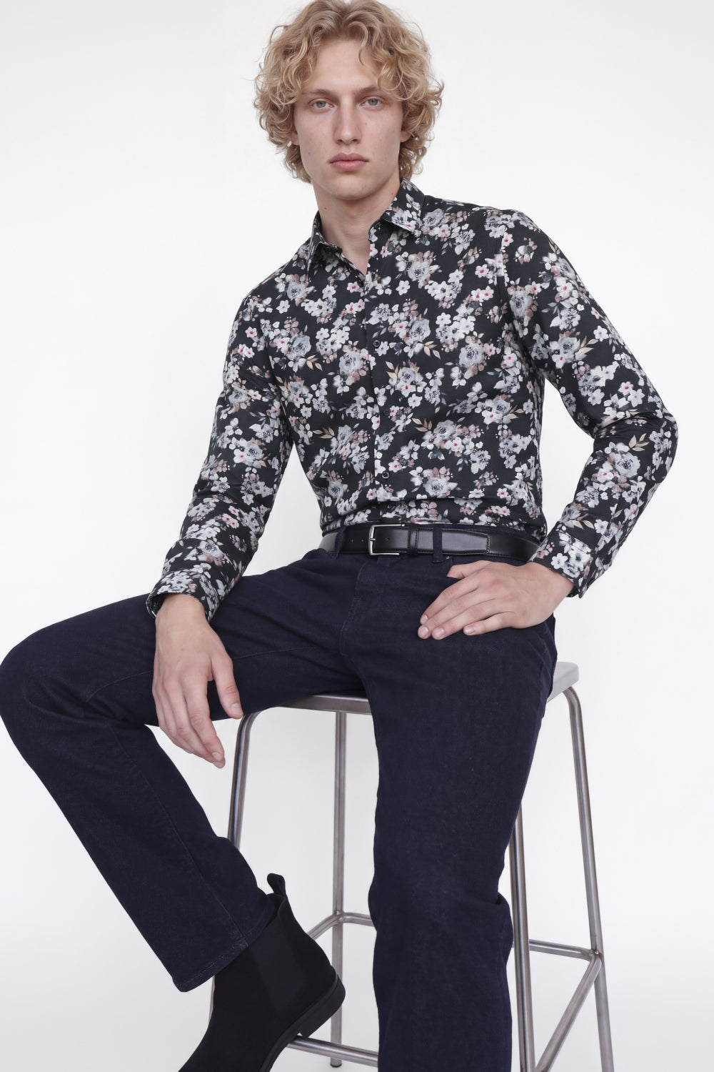 CAMISA J&J BLAPARKER ESTAMPADO SLIM FIT NIGHT SKY