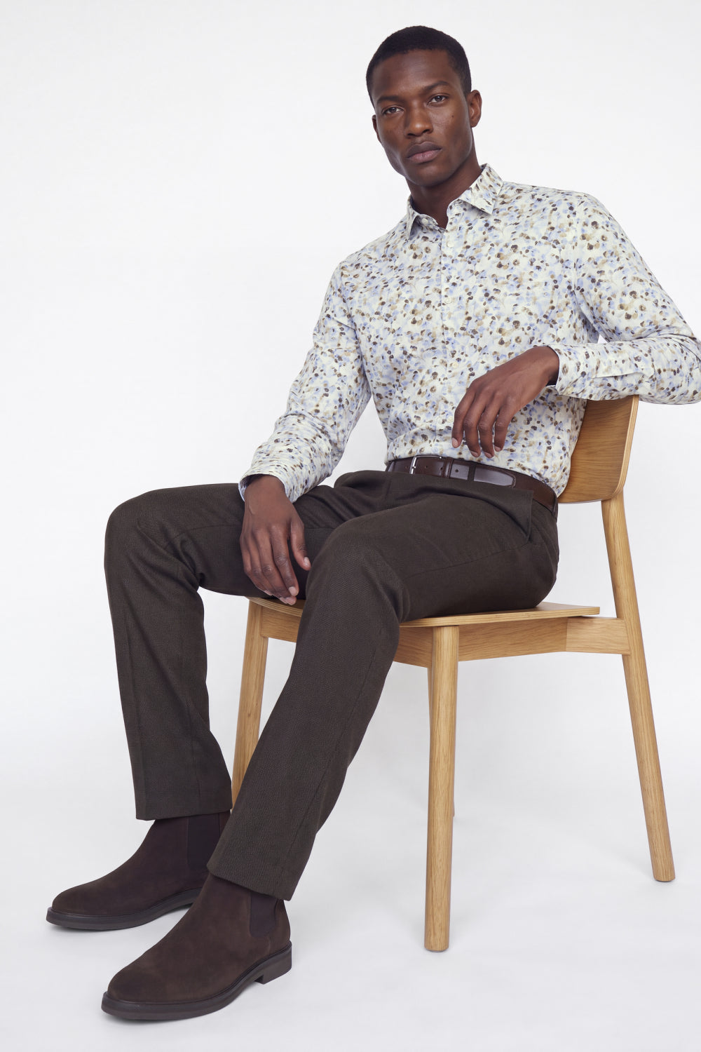 CAMISA J&J BLAPARKER ESTAMPADO SLIM FIT WHITE
