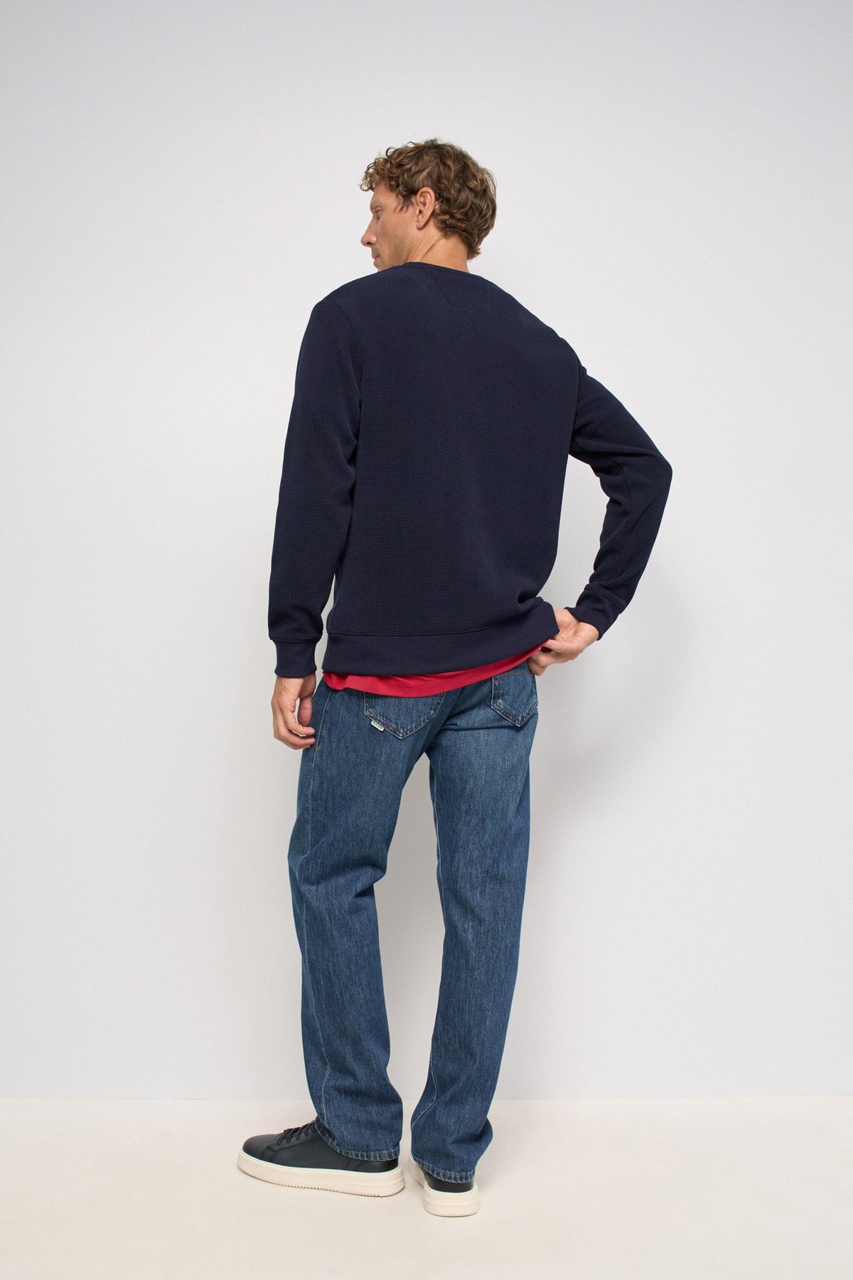 Sudadera Salsa con textura Azul Marino