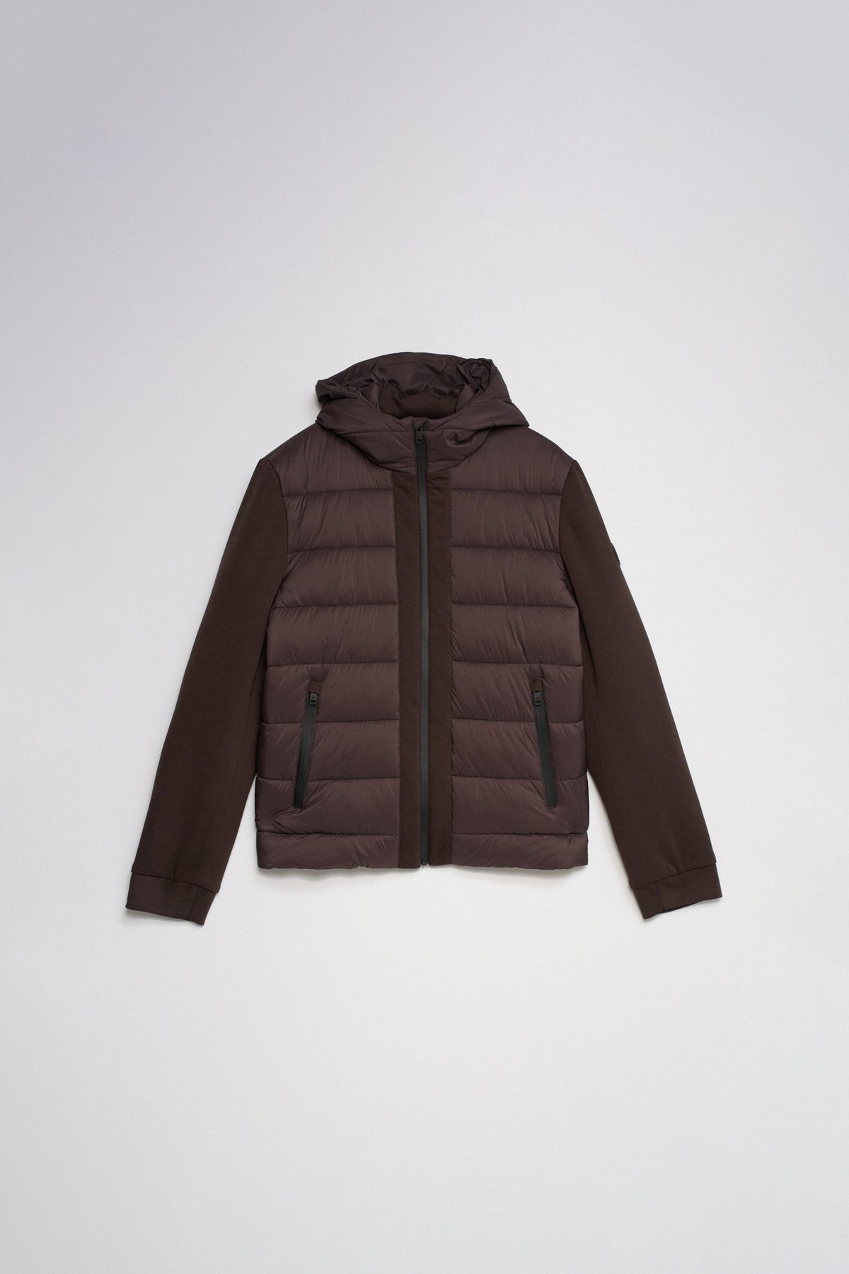 Chaqueta Salsa acolchada con mezcla de materiales Marrón