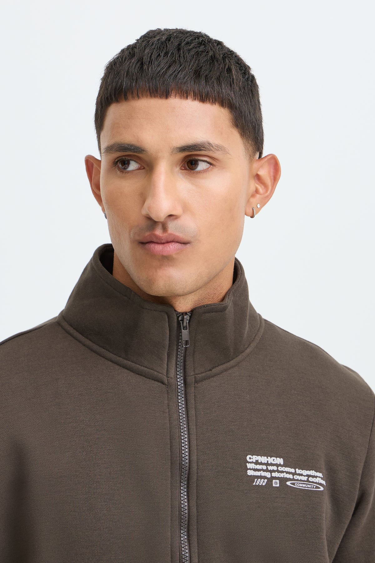 Sudadera Blend BHKenji Sweatshirt con cremallera marrón