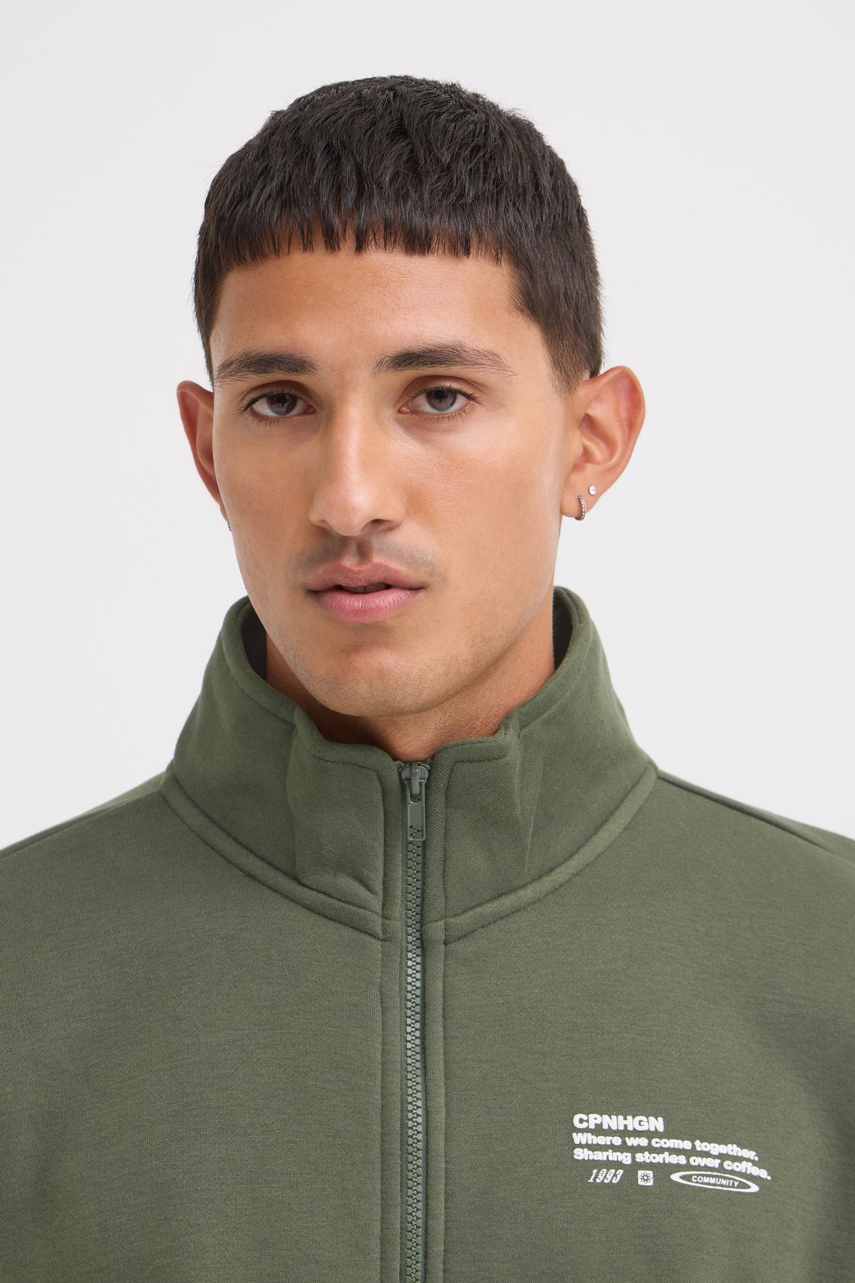 Sudadera Blend BHKenji Sweatshirt con cremallera verde