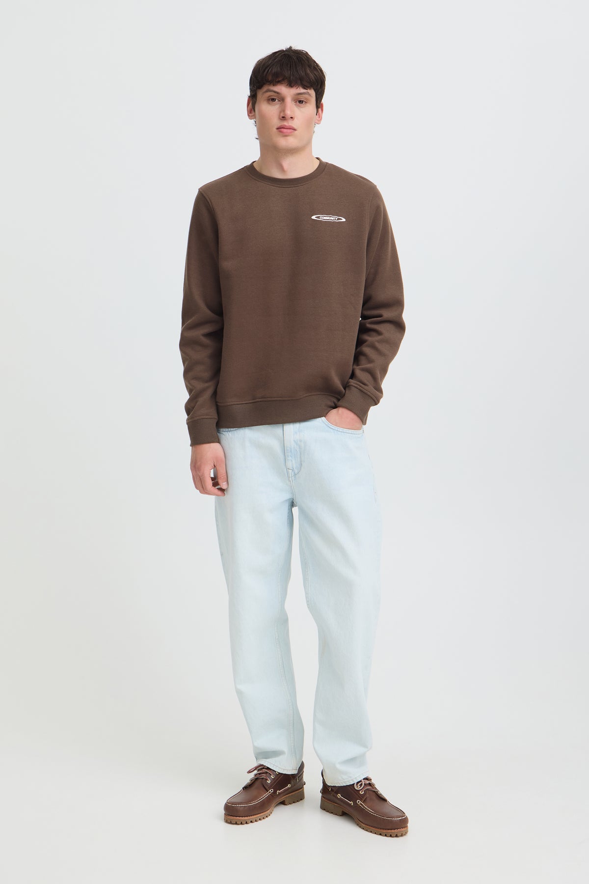 Sudadera Blend BHKEYAN de cuello redondo sweatshirt marrón