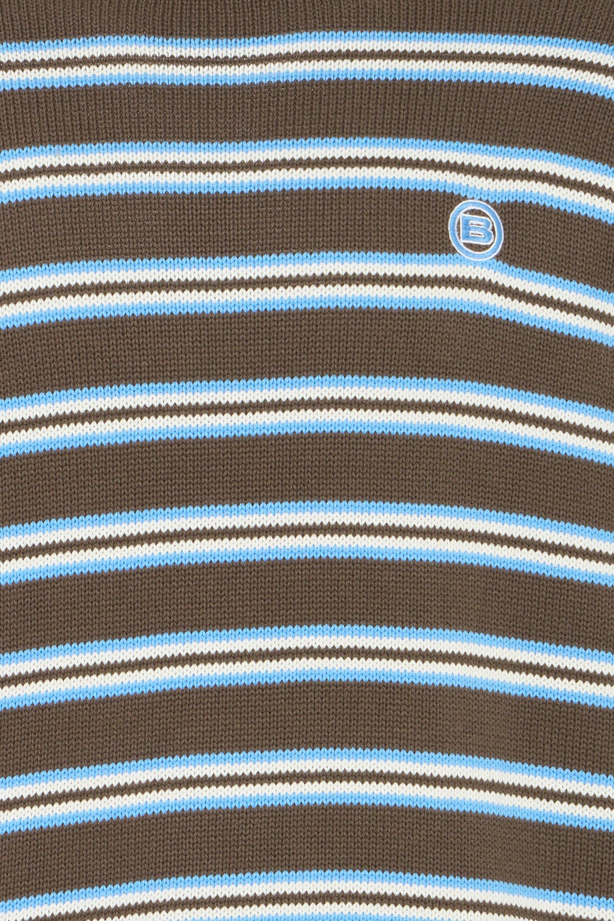 Jersey Blend de rayas de cuello redondo Taupé