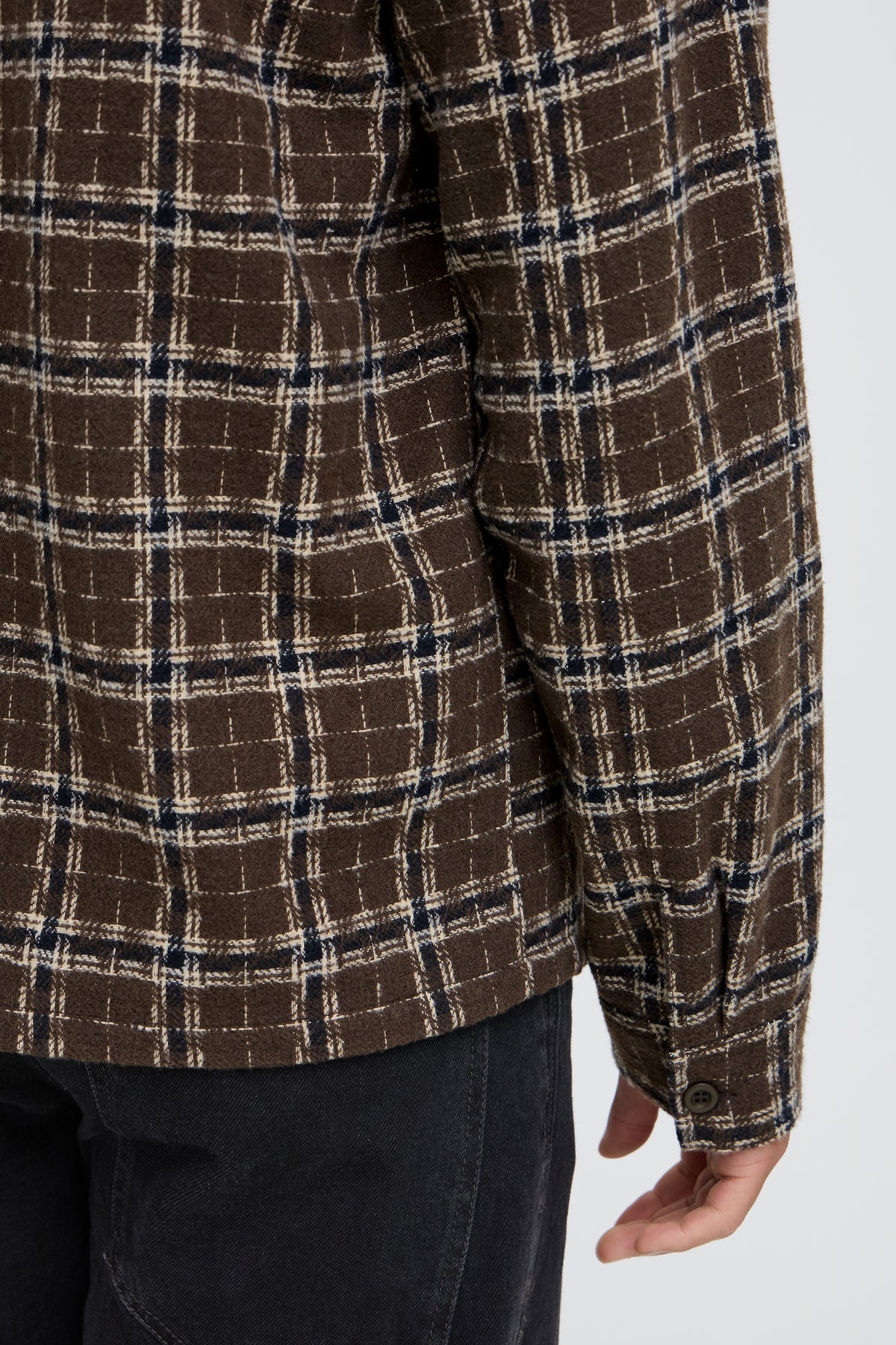 Sobrecamisa Blend de cuadros marrón