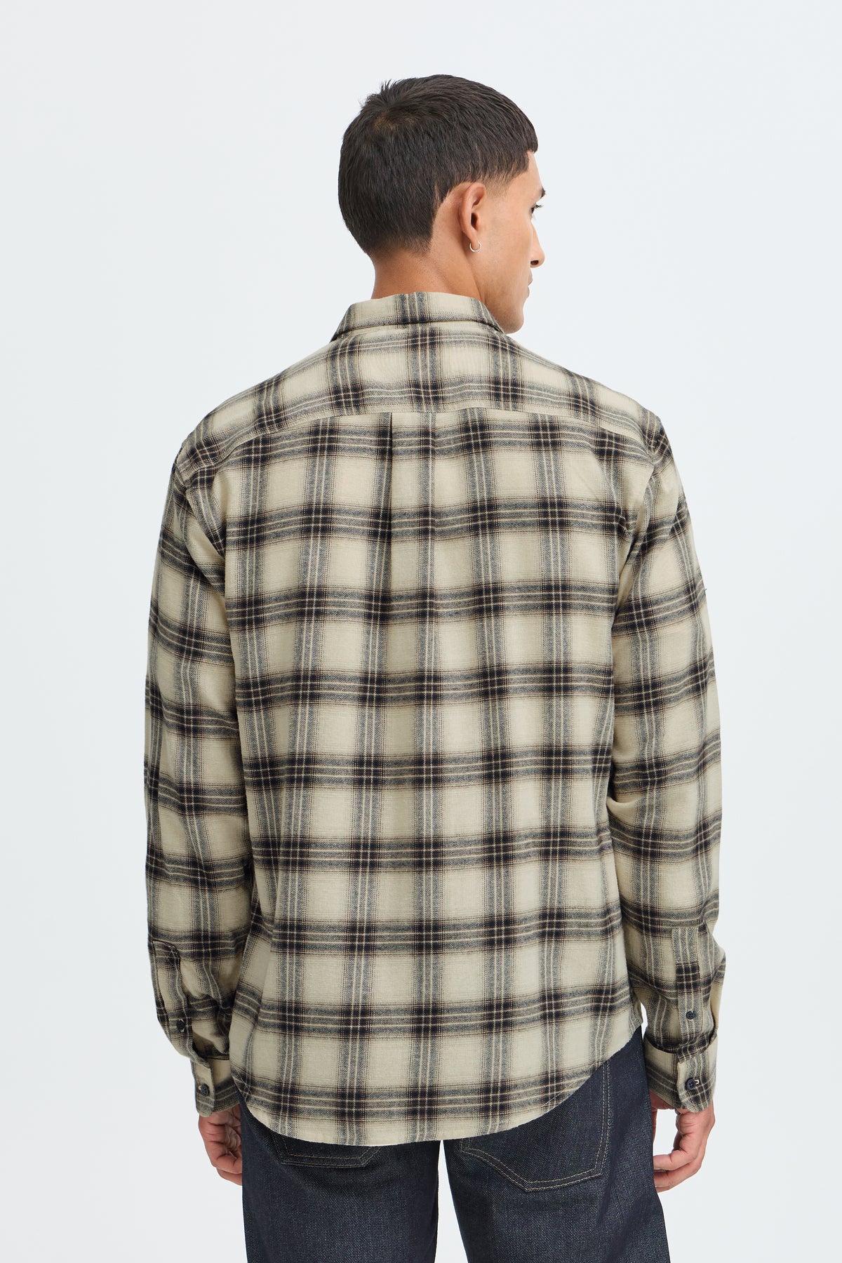 Camisa Blend BHClaus shirt de cuadros beige - negro