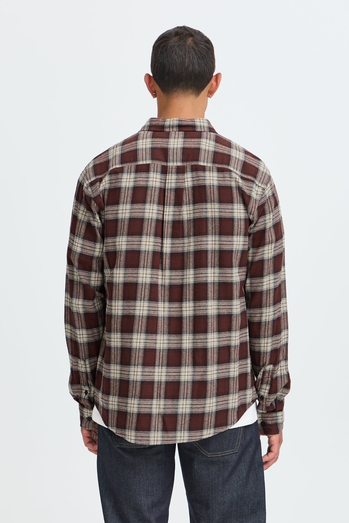 Camisa Blend BHClaus shirt de cuadros granate